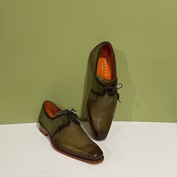 Mezlan shoes Oxford olive leather calf/suede main image 4